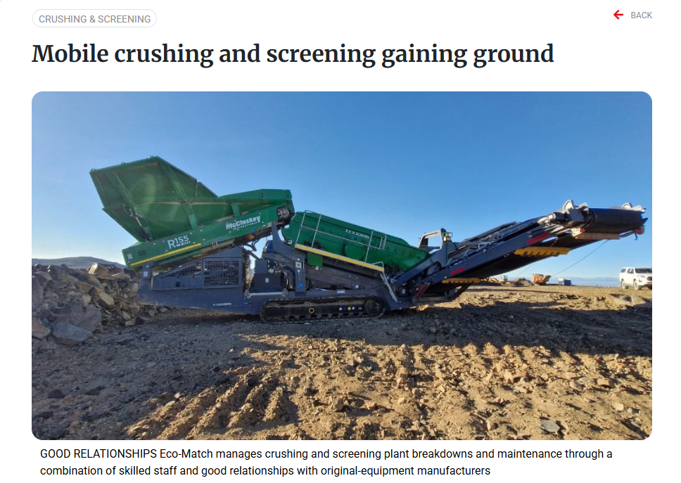 Mobile crushing and screening gaining ground Mobile crushing and screening gaining ground