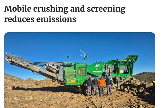 Mobile crushing and screening reduces emissions Mobile crushing and screening reduces emissions
